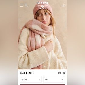 Sezane Paul Beanie in Blush